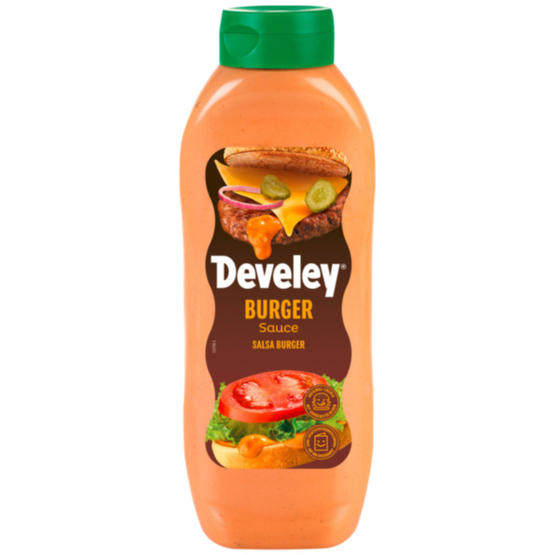 Develey Burger Sauce 875 ml cremige Würze für Burger Sandwiches und Grillgerichte